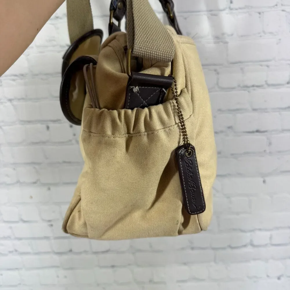 Eddie Bauer Diaper Weekender Travel Bag Canva Leather Changing Pad